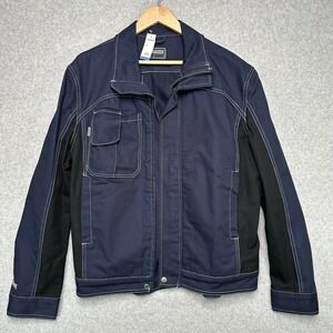JOBMAN Mens Med Navy Blue Work Utility‎ Jacket Reinforced Construction Workwear